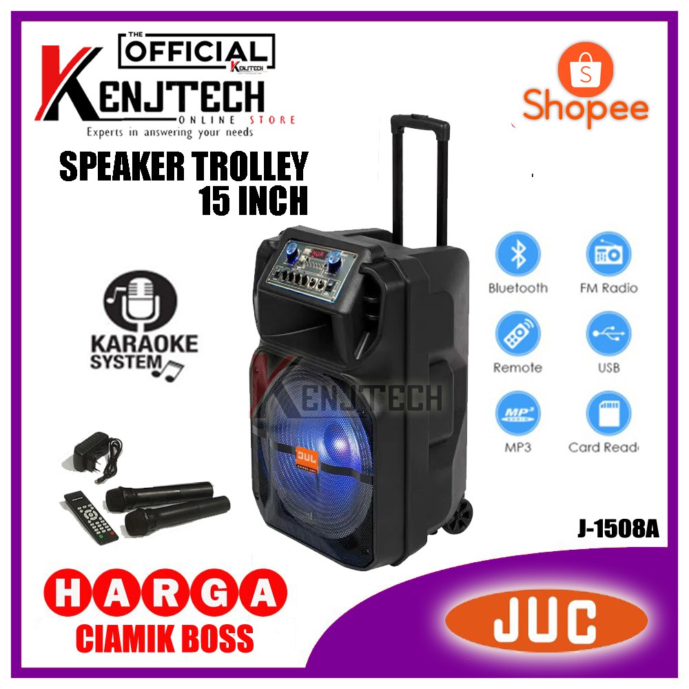 Speaker Trolley  Speaker Wireless  Speaker Portable  Speaker Meeting 15inch bluetooth JUC