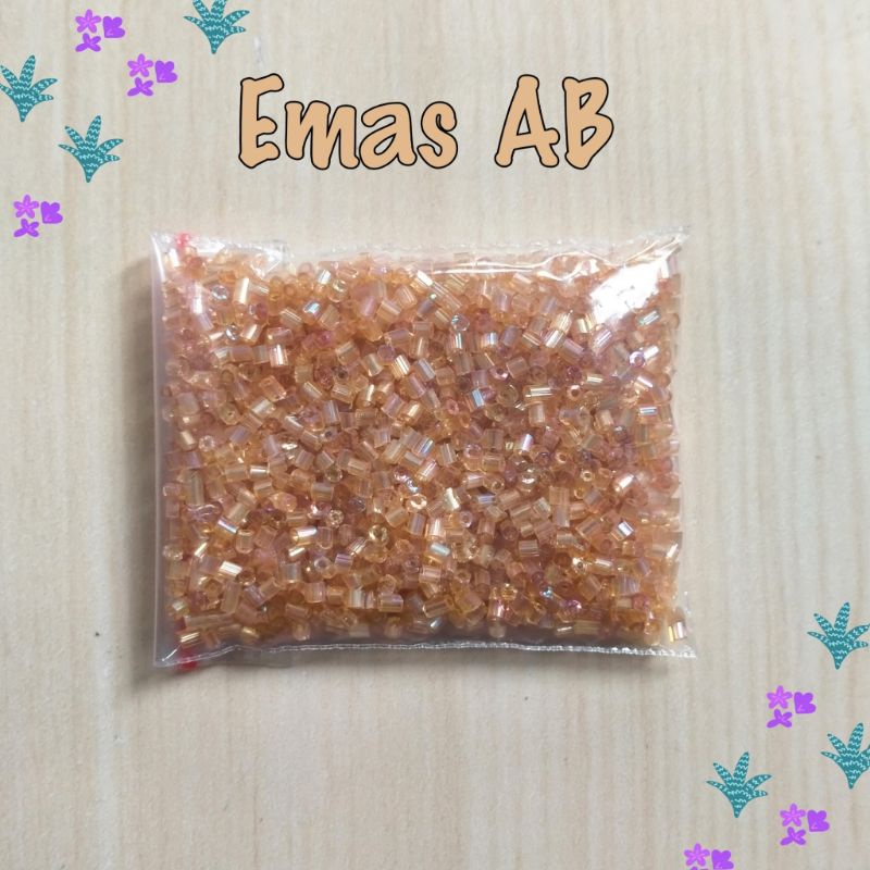 Mote Payet Bambu Patah 10 gram -  Emas AB