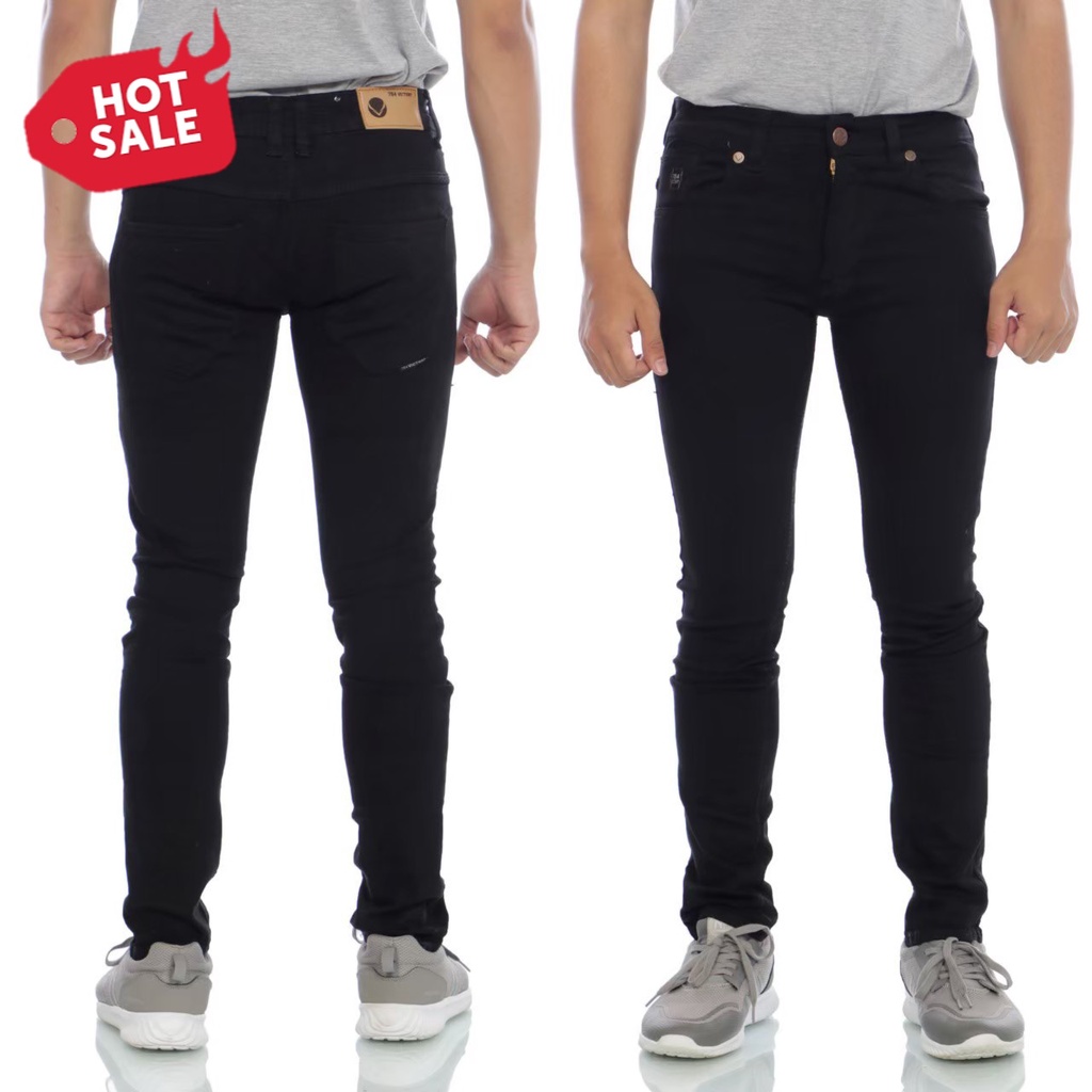 Celana Jeans Denim Panjang Pria Warna Hitam Seven Denim