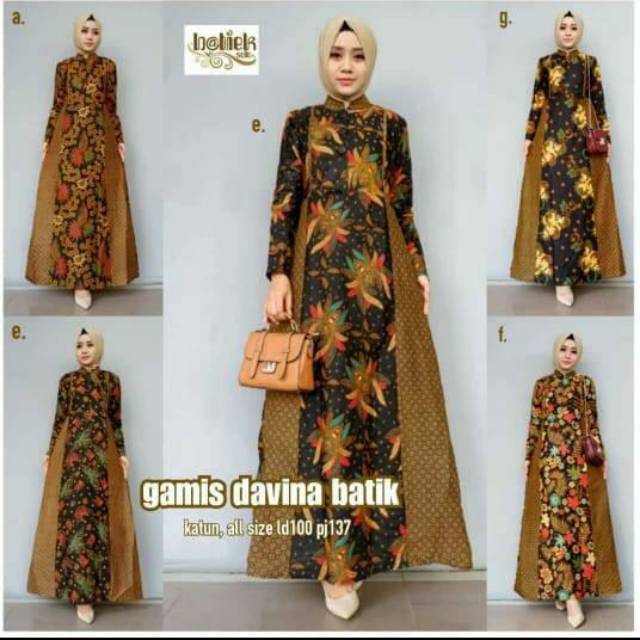 Model Gamis Batik Kombinasi Harga Terbaik Agustus 2021 Shopee Indonesia