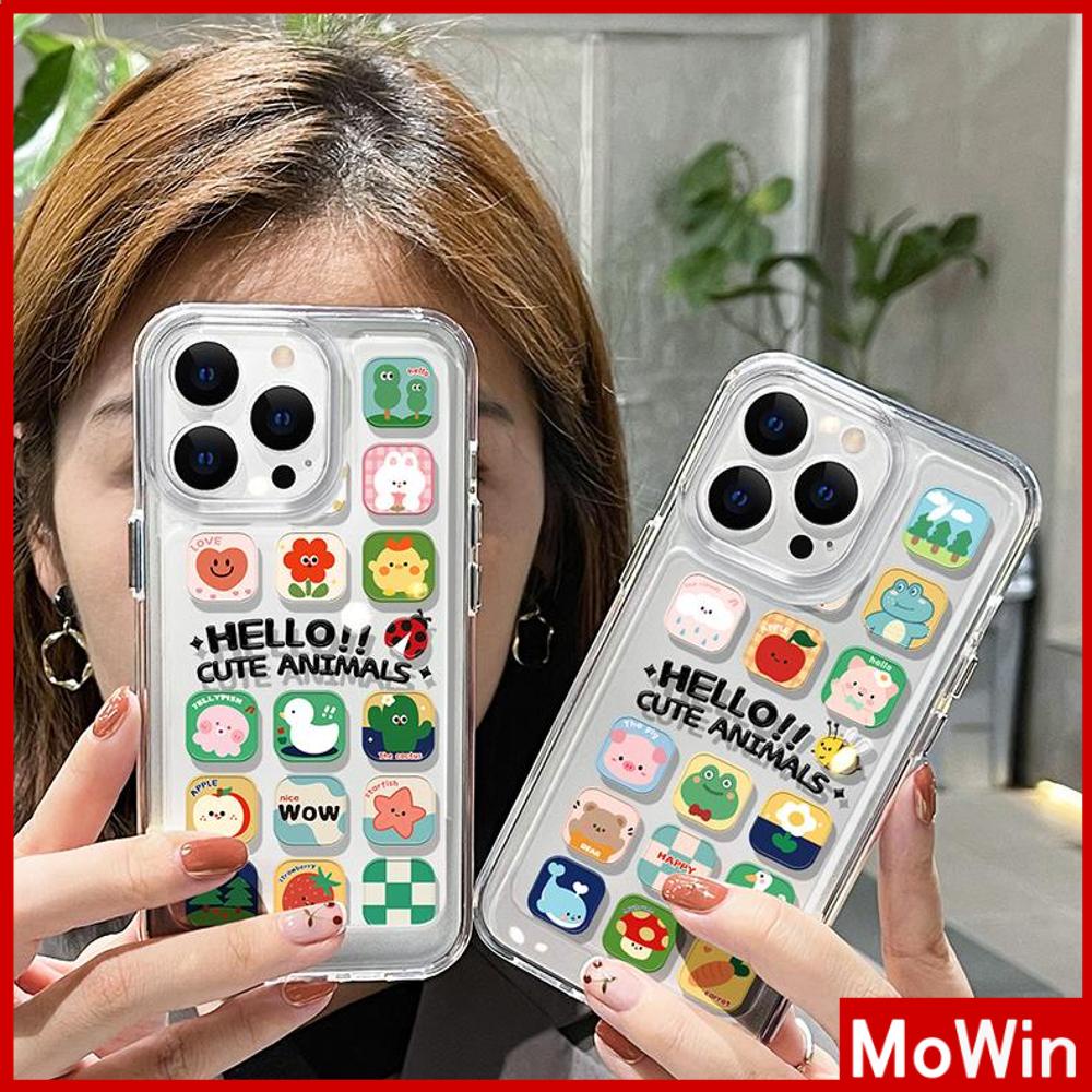 iPhone Case HD Acrylic Hard Case High Clear Metal Button Protection Camera Shockproof Cartoon Cute Compatible with iPhone 14 Pro Max 14 Plus 13 Pro Max 12 Pro Max 11 XR 7Plus