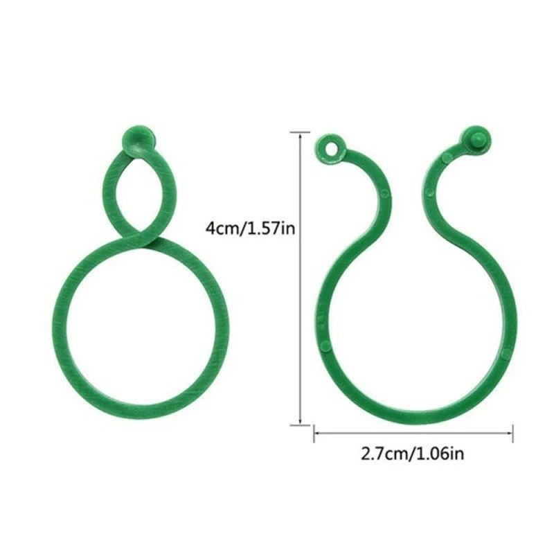 [50 Pcs Pack Garden Vegetable Plant Support Binding Clip] [Reusable Plastic 8-Shaped Buckle Gardening Greenhouse Clip Supplies]