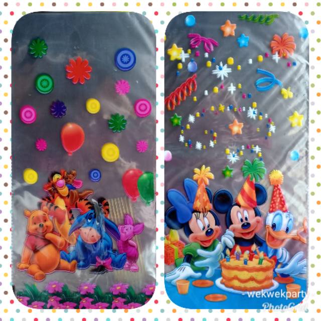 

17x35 Plastik Goodie Bag Kantong Snack Souvernir Ultah Winnie The Pooh - Mickey n Friends