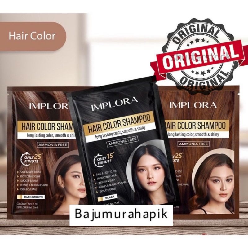 Implora Hair Color Shampoo/ Pewarna Rambut