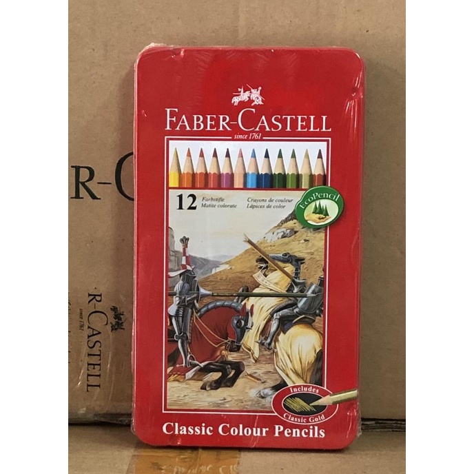 

Classic Colour Pencil 12L / Pensil 12 Warna Faber Castell Tin Case