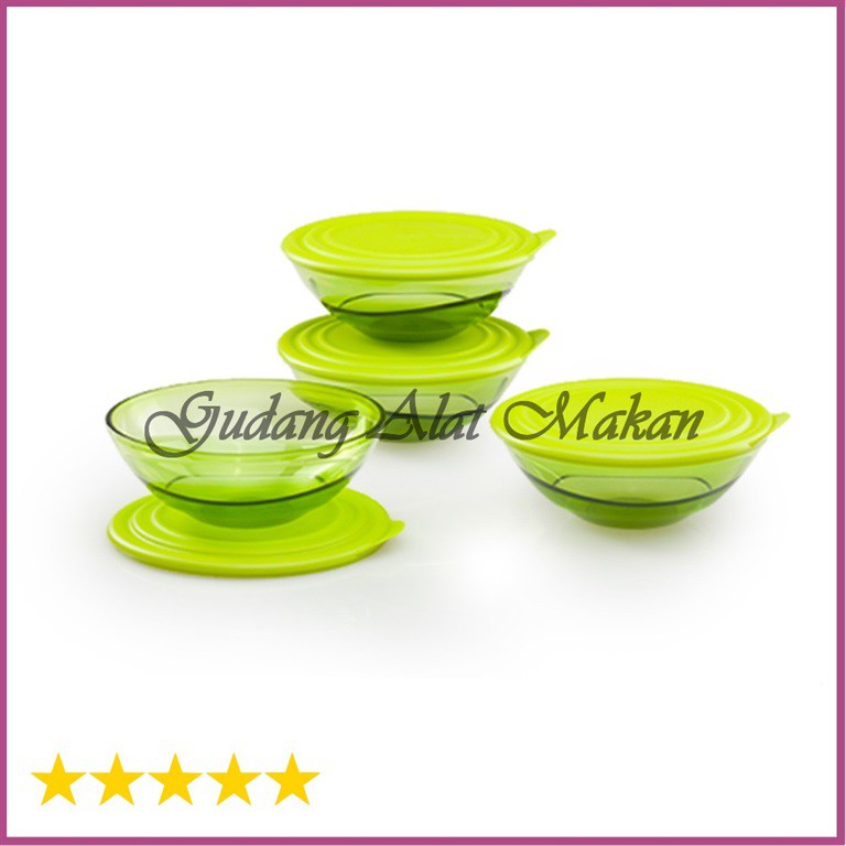 TUPPERWARE Eleganzia Bowl 600 ml 4pcs Hijau