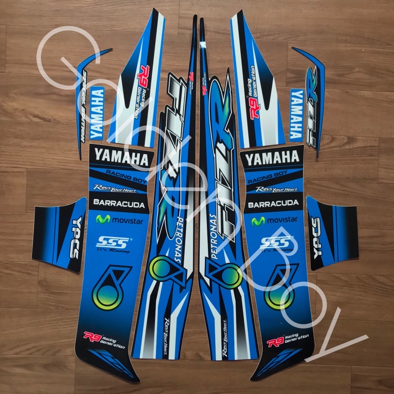 Striping Fiz R Petronas Biru F1Z R Petronas Biru FIZ R Petronas Biru Stiker Fiz R Petronas Biru F1Z 