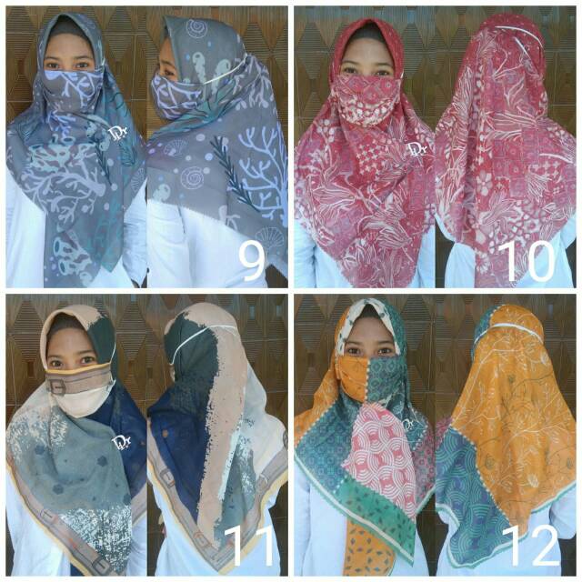 SET MASKER/HIJAB MASKER/VOAL MASKER/VOAL