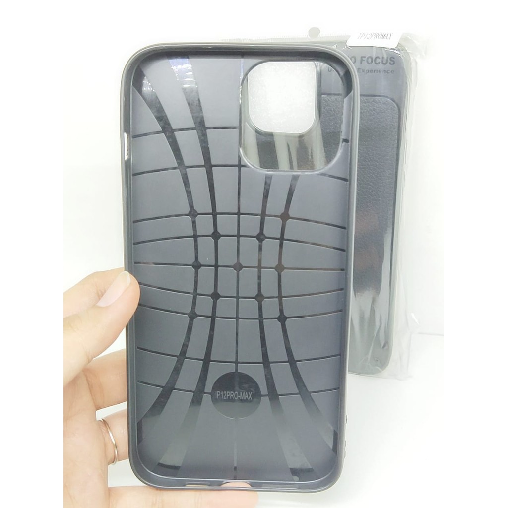 AutoFokus iPhone 12 Pro Max A2411 6.7 inchi Leather Soft Case AUTOFOCUS Motif Kulit Jeruk