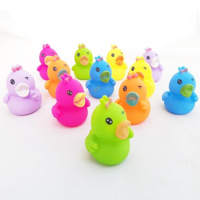 Vynil duck bebek karet 12 Pcs warna - Mainan Bebek Karet / Mainan