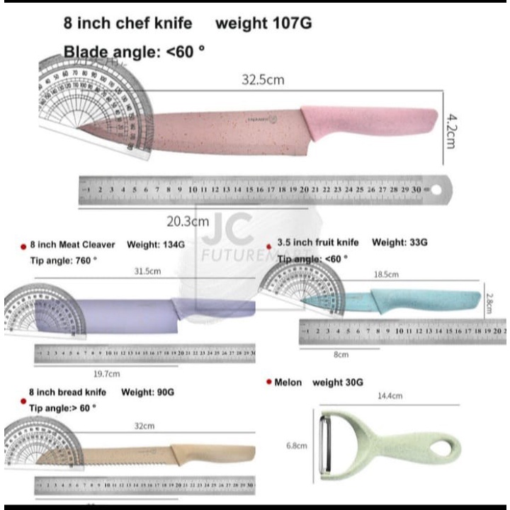 Pisau Set Dapur / Corrugated Kitchen Knife