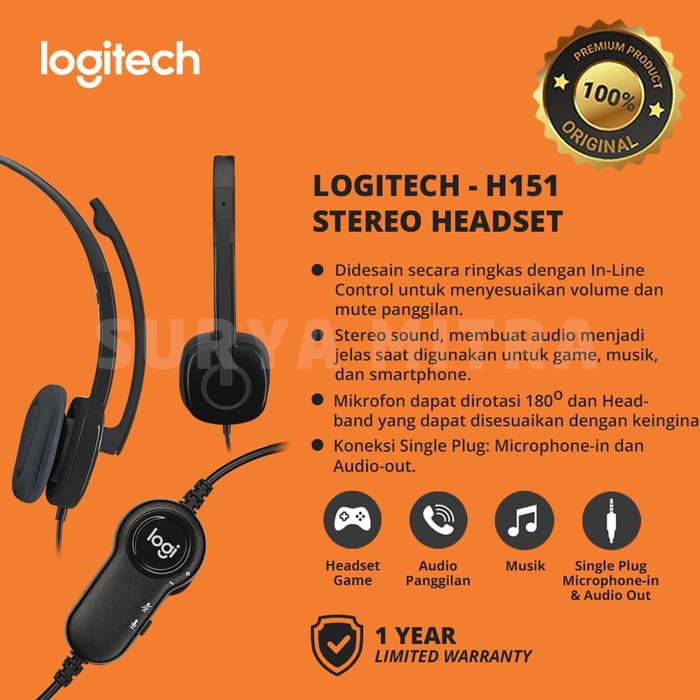 Headset Logitech H151 / H 151