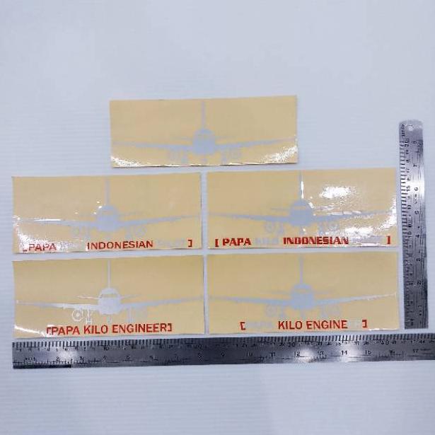 

[KODE GISUP] Cutting Sticker Pesawat, PAPA KILO, Indonesia Pilot, Enggineer, Instructor, Flight Attendant
