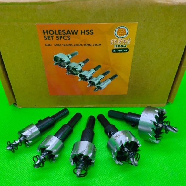 HOLE SAW IKURA 6MM-18.5MM-20MM-25MM-30MM/Hole Saw Holesaw Kit Mata Bor Pelubang Besi Logam Kayu Alloy Circle