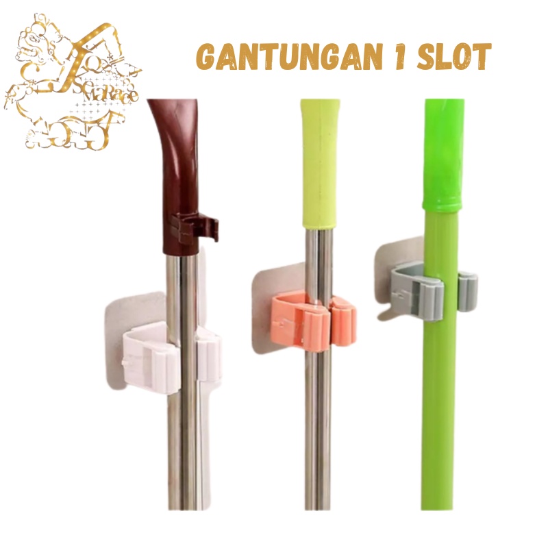 GANTUNGAN 1 SLOT PENJEPIT SAPU PEL DINDING