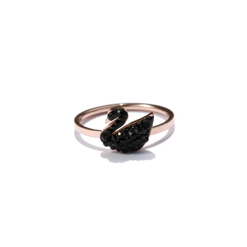 cincin titanium angsa hitam diamonde lucu