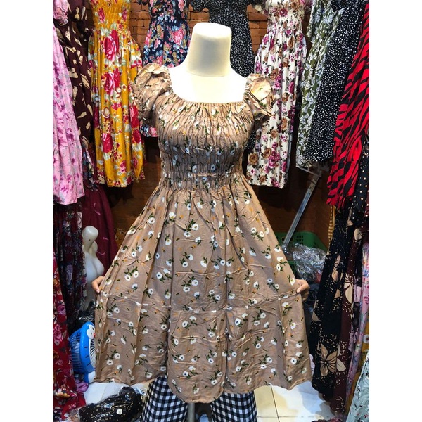 Daster Dada kerut Motif bunga