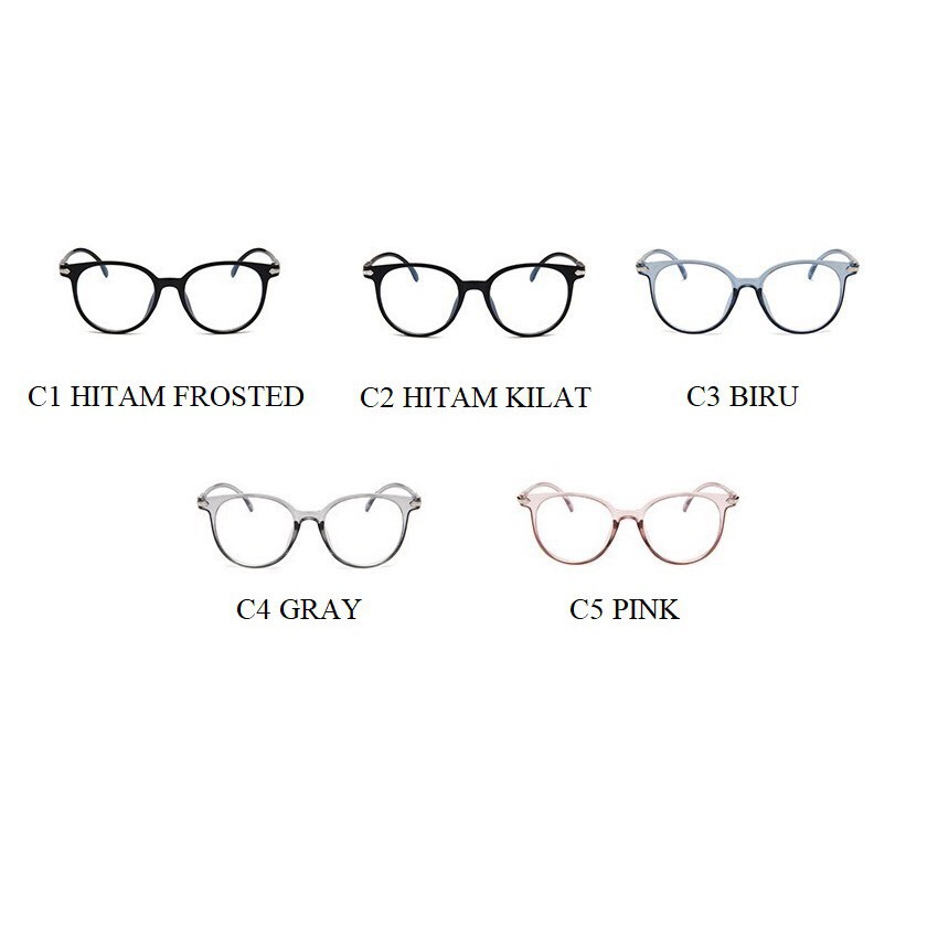 KACAMATA FASHION BINGKAI LENSA TRANSPARAN