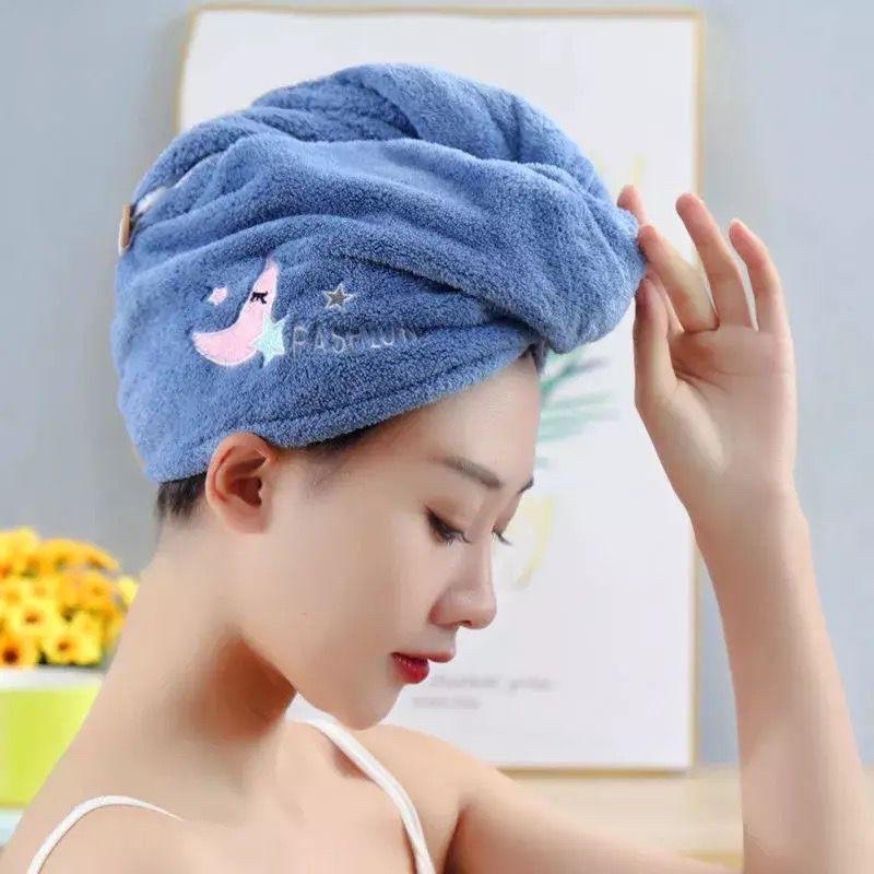 HANDUK KERAMAS PENGERING RAMBUT KEPALA MICROFIBER / MAGIC TOWEL JRW0098