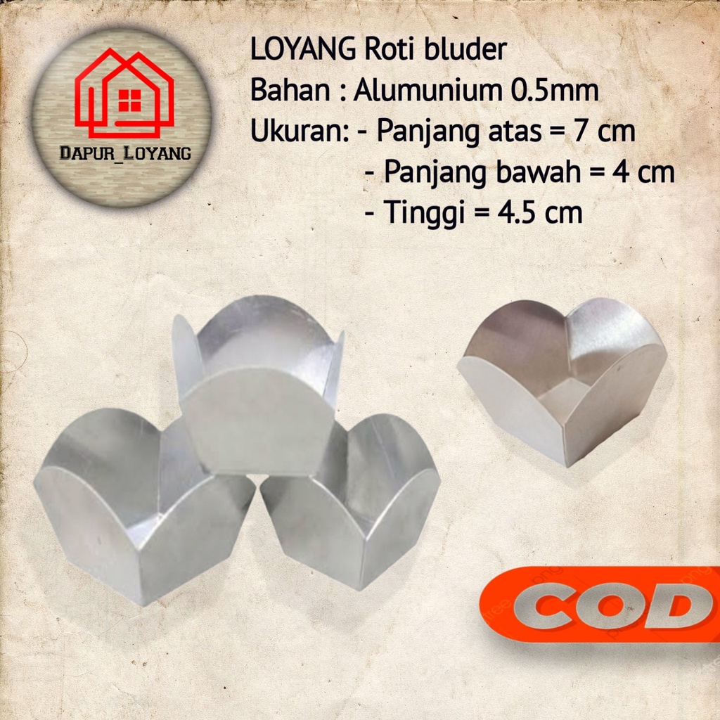 Cetakan/Loyang Roti Bluder Aluminium Anti Karat