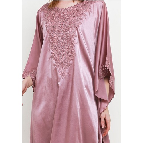 ICONS EMBLESHED BUTTERFLY EMB SILK KAFTAN LEBARAN MODERN MEWAH FASHION WANITA MUSLIM TNIC060OBB/0422