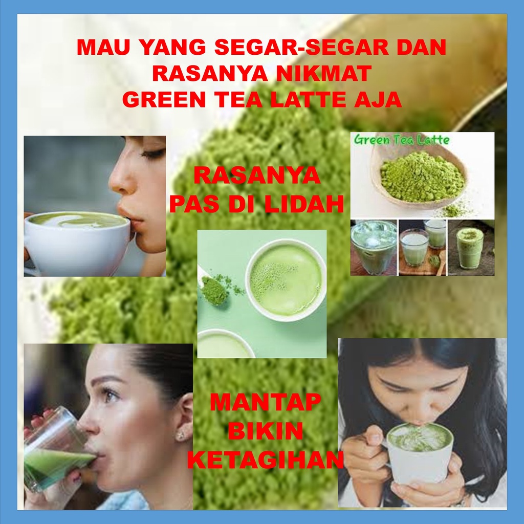 

Bubuk Minuman Grean Tea Latte Halal 100 gr | Bubuk Minuman Powder Drink Green Tea Latte | Bubuk Minuman Rasa GREEN TEA LATTE Nikmat Premiun berkwalitas