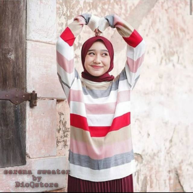 SERENA sweater  oversize Baju Rajut  Wanita  Sweater  Rajut  