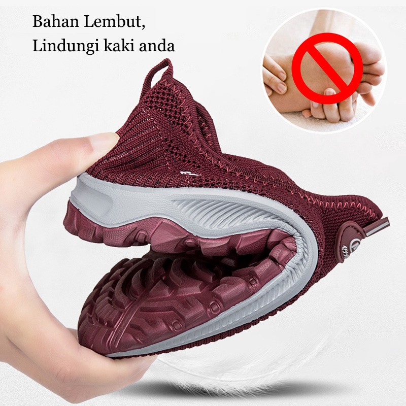 FOKU Sepatu Sneakers Santai Wanita Lembut Sepatu Olahraga Terbaru