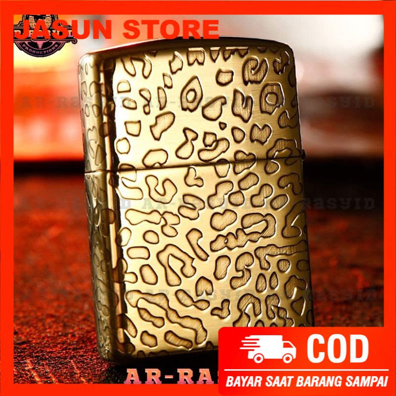 BISA COD! Korek Api Minyak Zippo Motif Macan Tutul Tiger 168