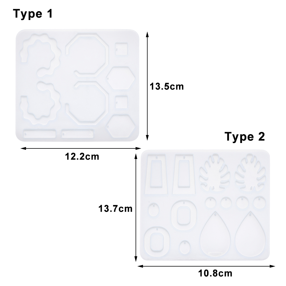 Cetakan Resin Epoksi Uv Bahan Silikon Kristal Transparan Handmade Diy Untuk Membuat Perhiasan Anting