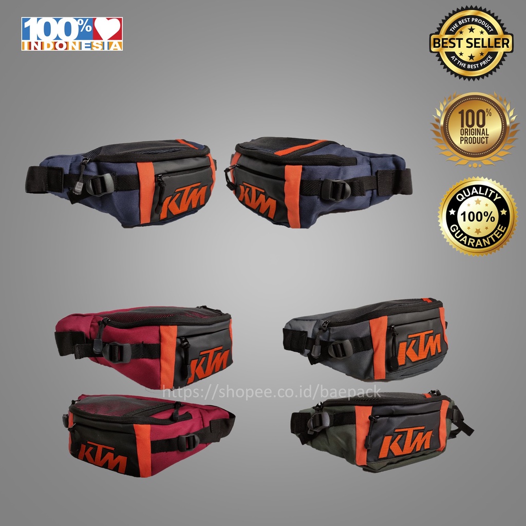 Waist Bag KTM Baepack / Tas Pinggang Pria / Tas Selempang Pria / Tas Cowok / Weistbag