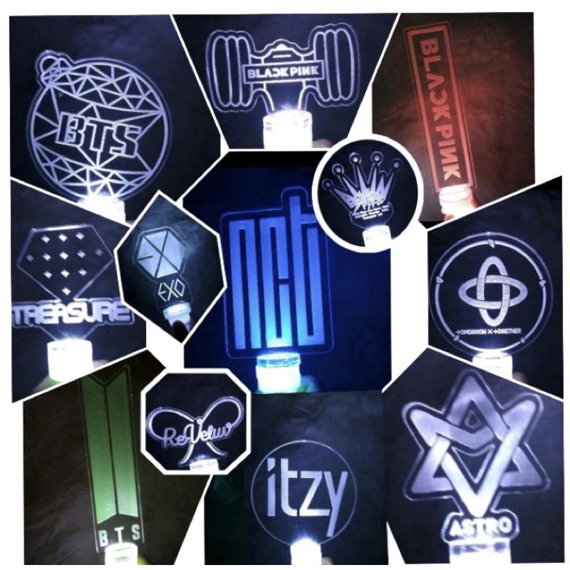 Lightstick handmade kpop / custom lampu akrilik light stick