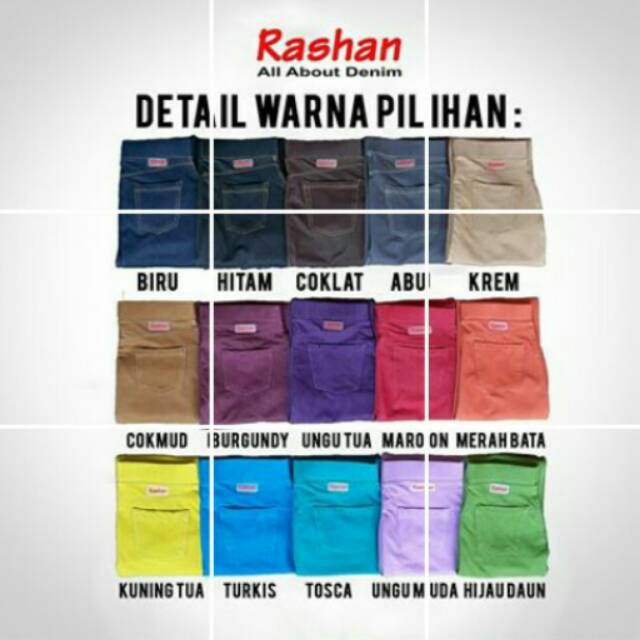 Celana spandex denim Rashan