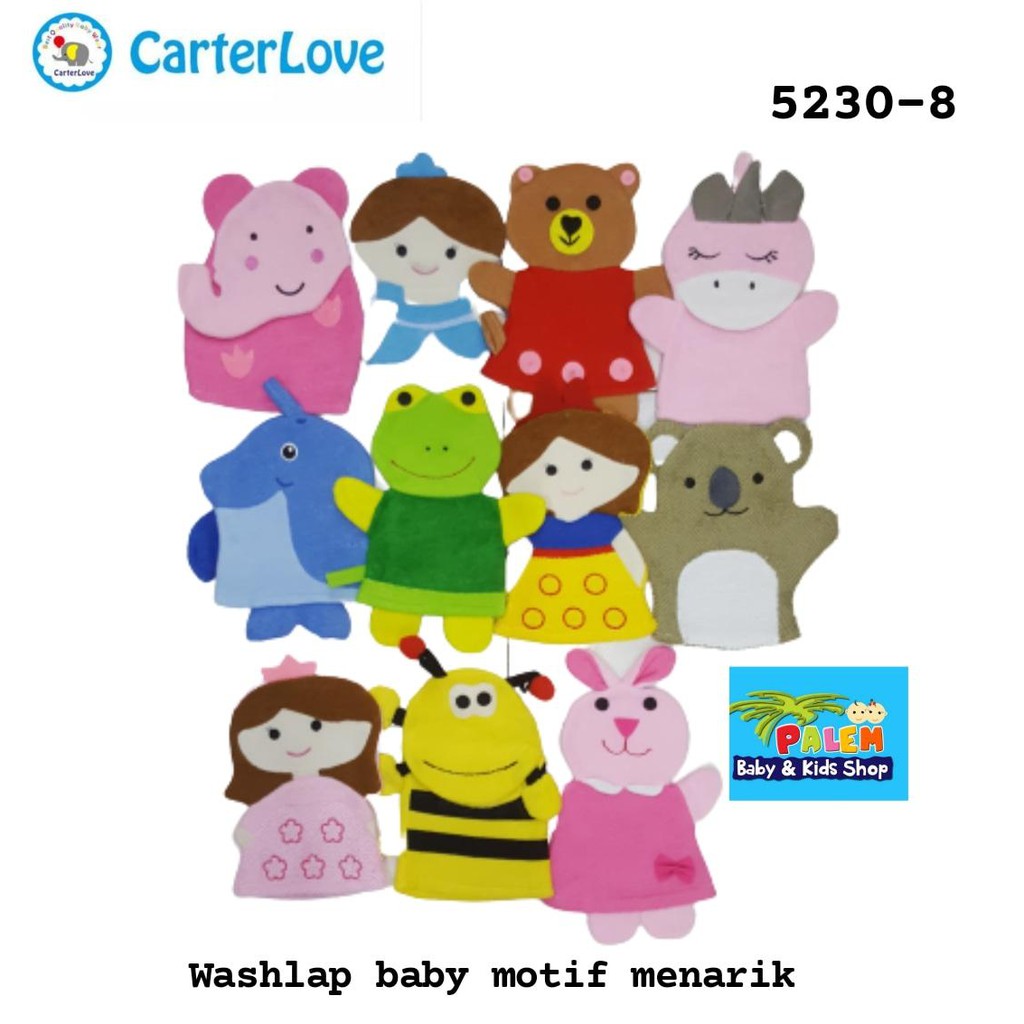 carterlove washlap tangan/washlap bayi bentuk 3d 5230-8