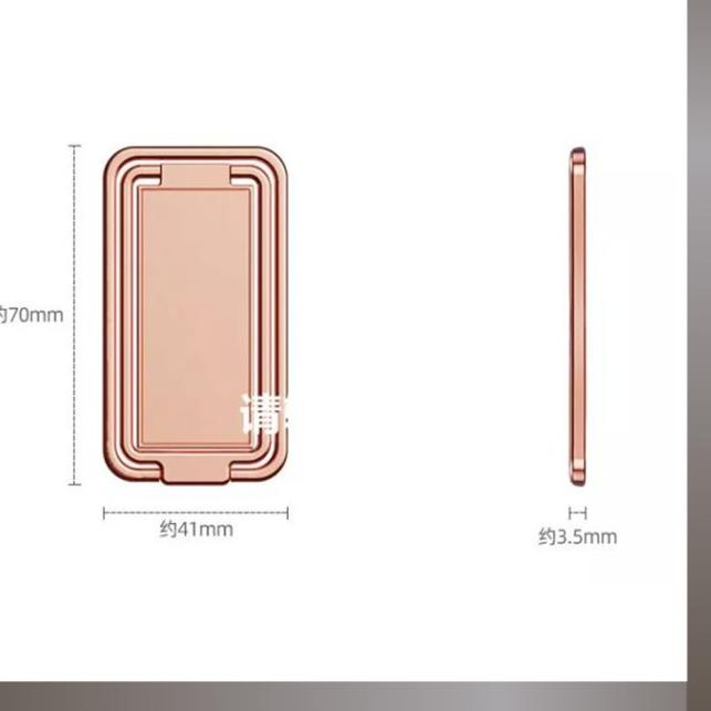 ✦ stand ring holder hp tempel dudukan phone mini universal - KOTAK GOLD ➵