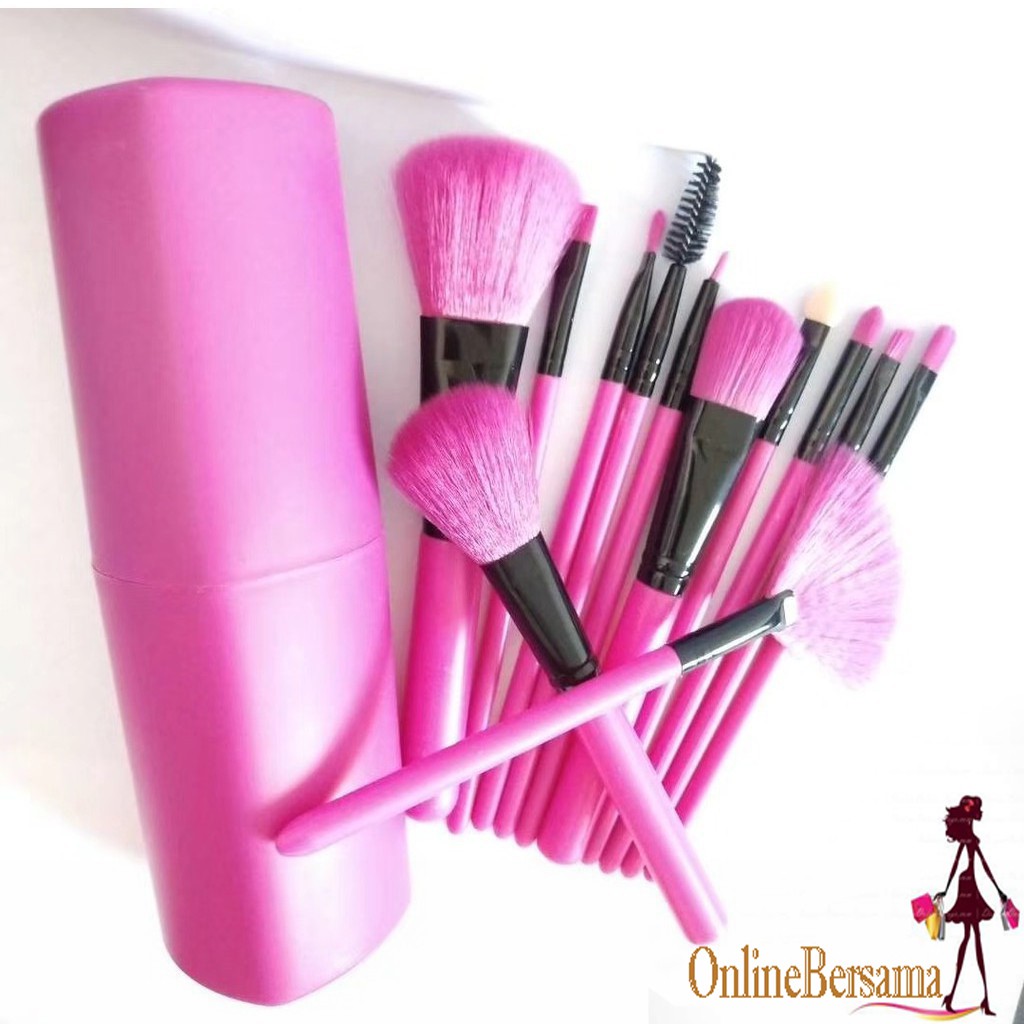 Brush TABUNG LOVE 12 Set In Tube Kuas Make Up
