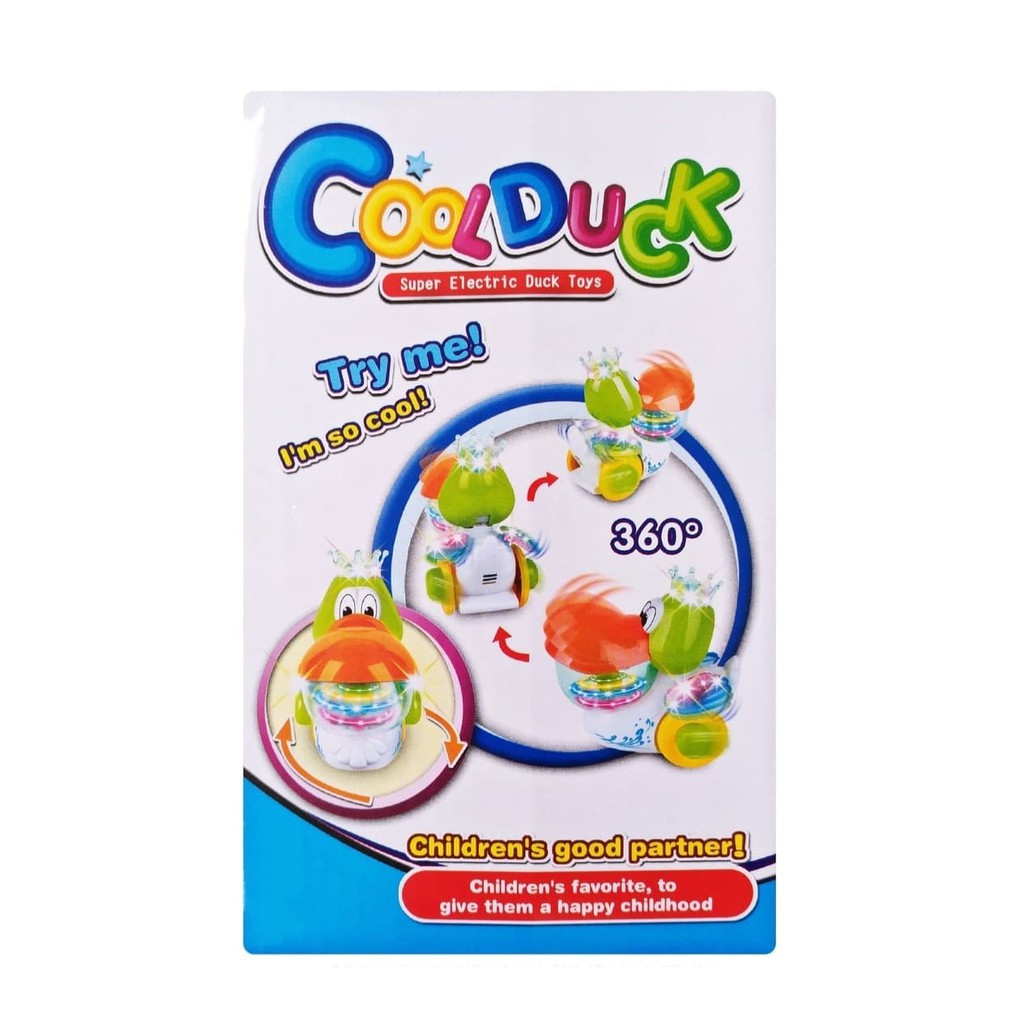 Mainan Anak murah Cool Duck - Fun Duck / bebek bisa berputar ada lampu + musik / DANCING DUCK lampu / bebek lampu / bebek musik