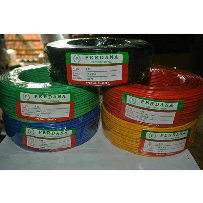 Kabel Perdana 0,75mm / 100meter kabel perdana 075.