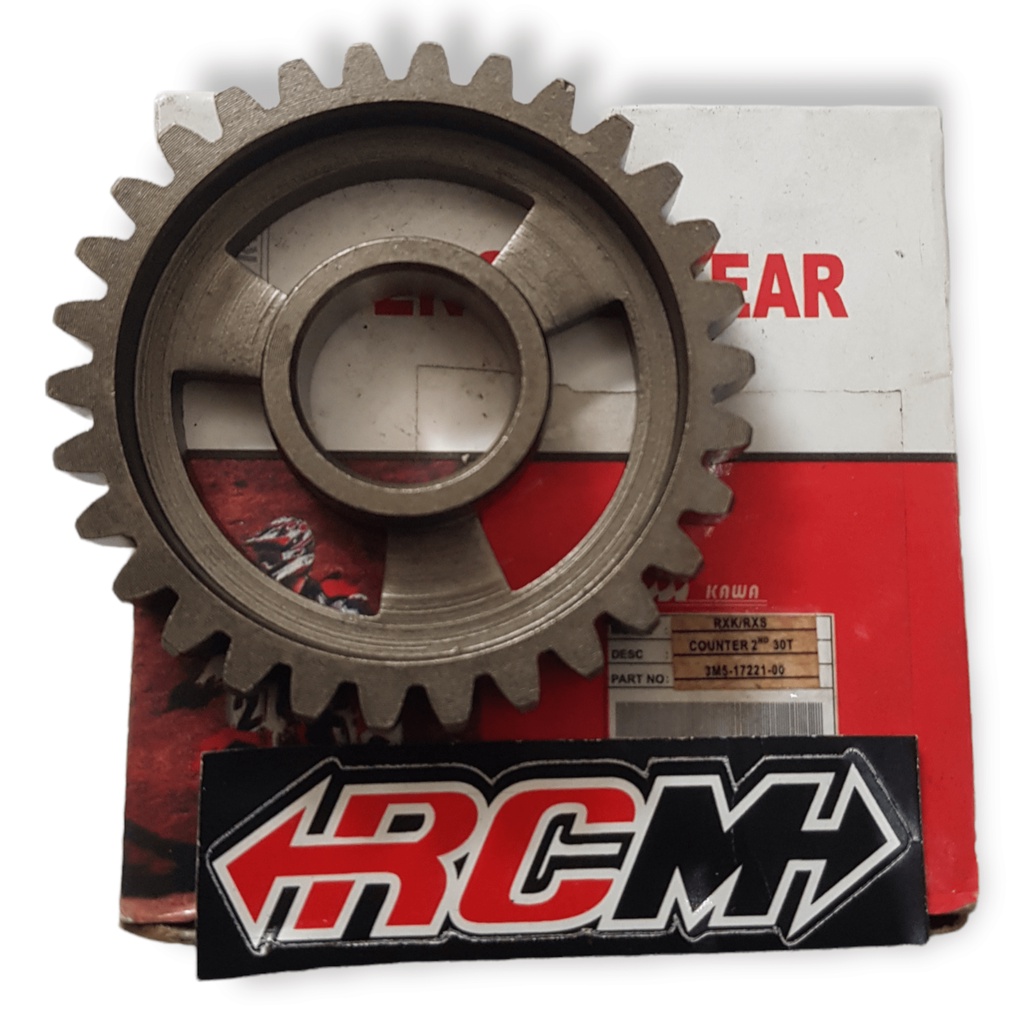 GEAR GIGI TRANMISI MESIN VERSENELING PERSENEL PERSENELING RATIO RASIO SEKUNDER VERS COUNTER 2ND 2 ND WHEEL YAMAHA RXS RXK RX-KING RX-K 30T 30 T LOKAL JAMINAN KUALITAS