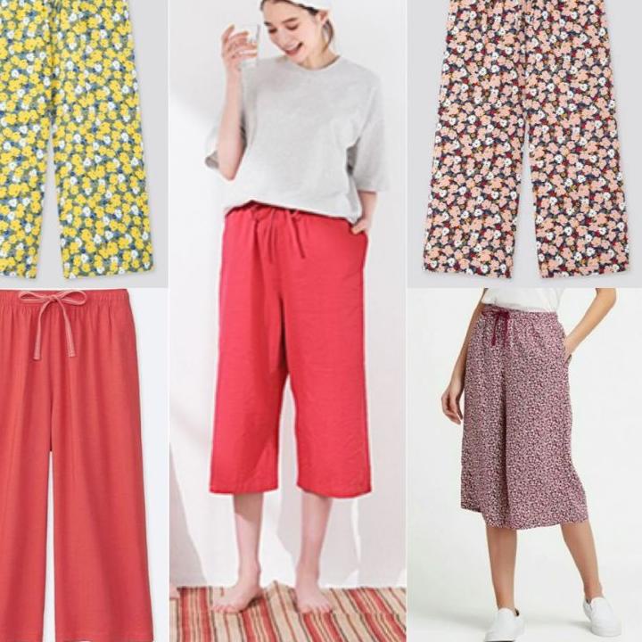 Harga Murah.. KULOT 3/4 BRAND UNIQLO FLORAL/CELANA TANGGUNG UNIQLO/KULOT RAYON PREMIUM