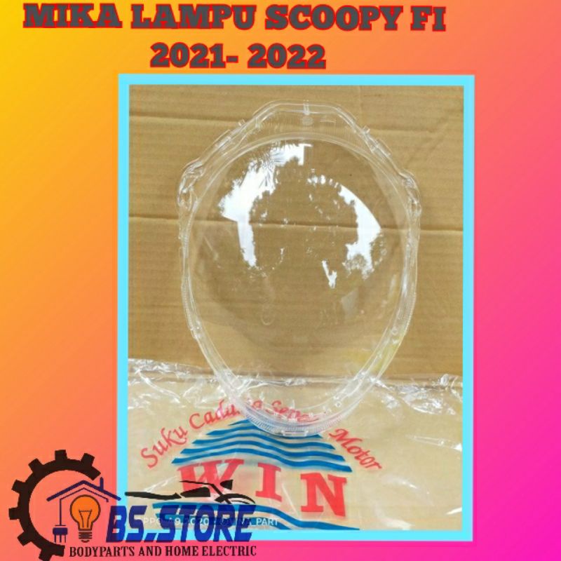 MIKA KACA LAMPU SCOOPY FI K2F 2020 2021 2022 | MIKA LAMPU DEPAN HONDA SCOOPY FI 2020 2021 2022 | MIKA LAMPU DEPAN SCOOPY NEW | MERK WIN