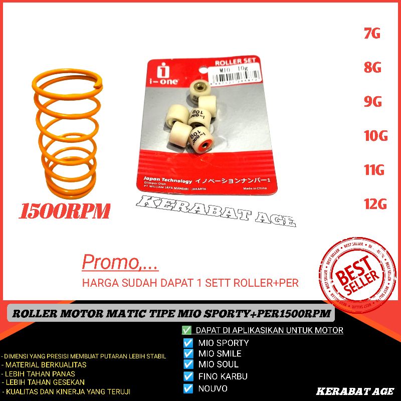 ROLLER ROLER PER CVT MIO PAKET 2