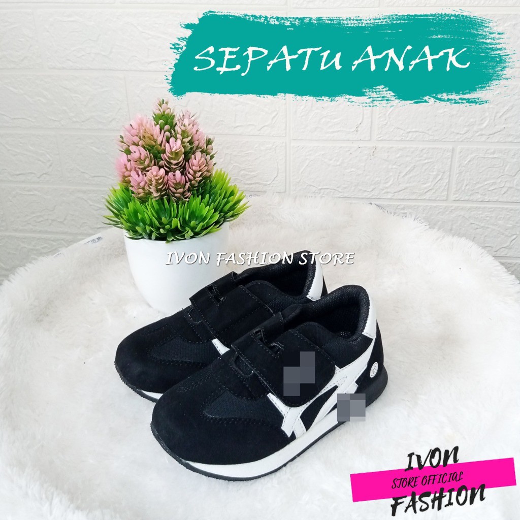 Sepatu Anak Sport Untuk Anak Usia 4 sampai 9 Tahun Pria dan Wanita Dengan Perekat Simple Murah