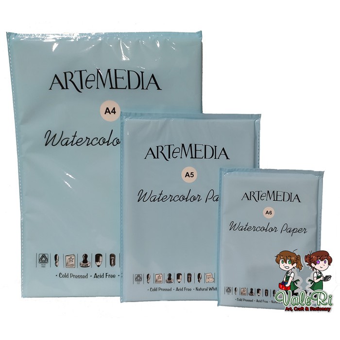 

Watercolor Paper Artemedia 200 gram uk.A6, A5, A4
