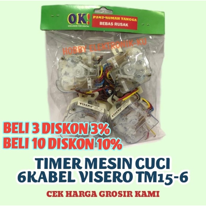 TIMER MESIN CUCI 6KABEL VISERO TM15-6