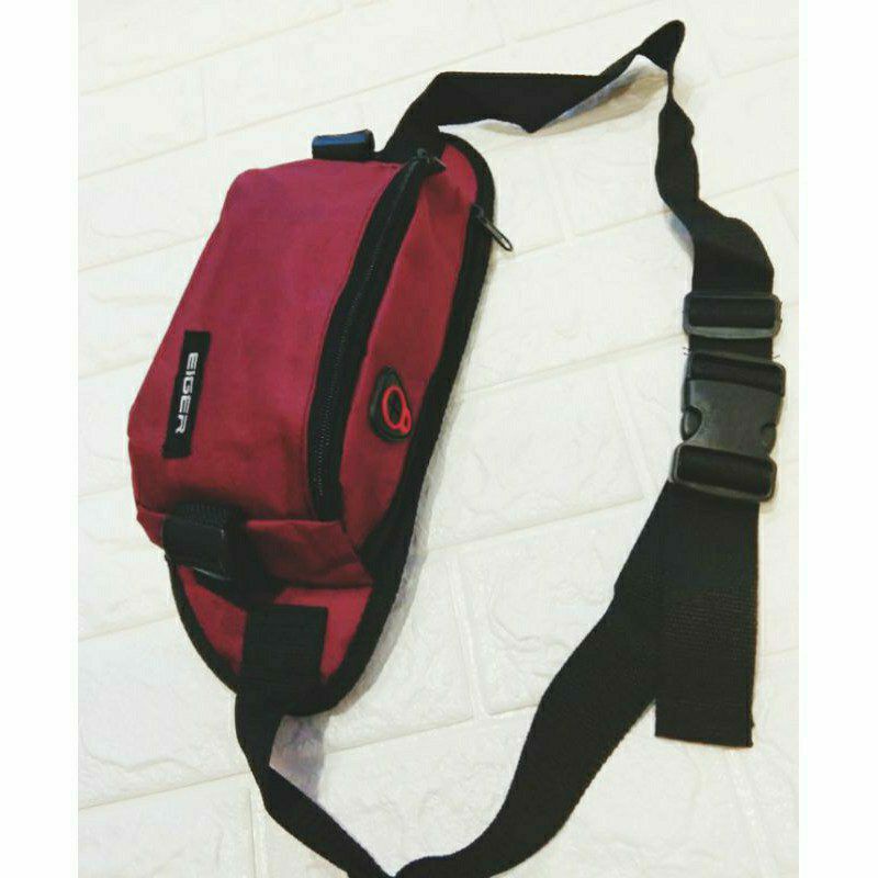 TERLARIS - TAS SELEMPANG PRIA WANITA / TAS PINGGANG / WAISTBAG - EG0088 ADA LUBANG HEADSET