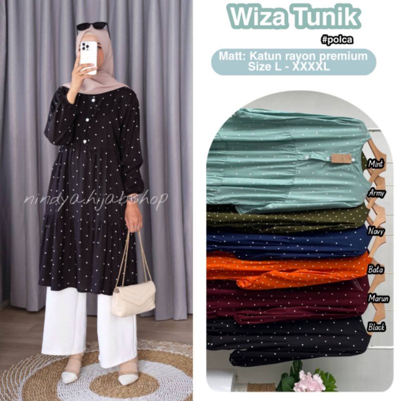 WIZA TUNIK MOTIF POLKA SIZE L-XXXL