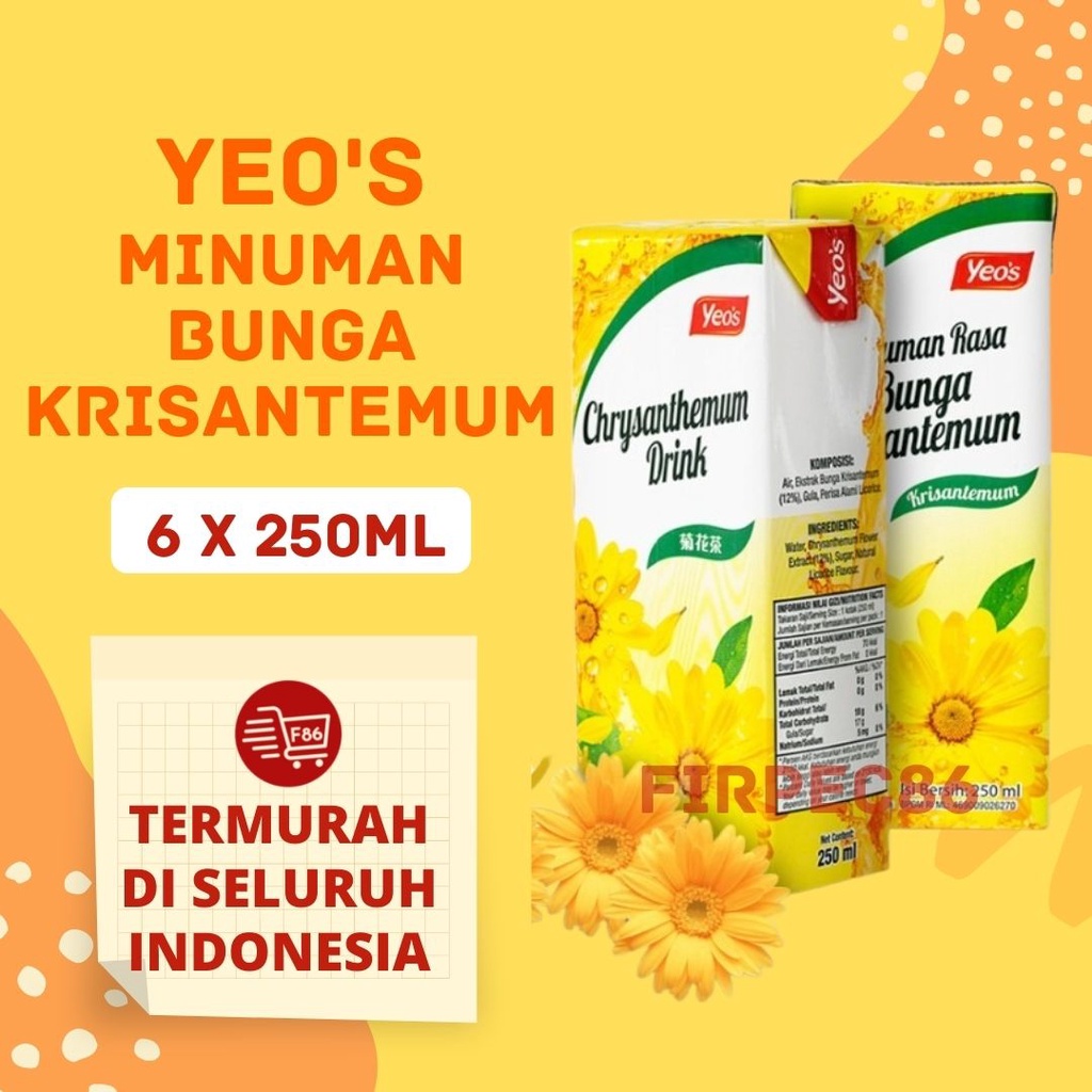 F86 Yeos Drink Teh Bunga krisan / chrysanthemum kotak krisantemum Yeos