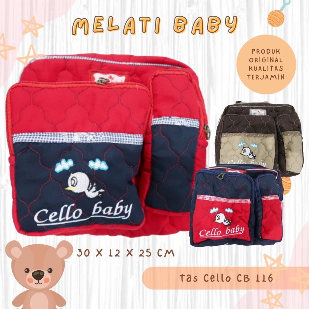 Tas Perlengkapan Bayi Ukuran Sedang Murah Multifungsi Selempang Terbaru Lucu Bagus Promo Melati Baby