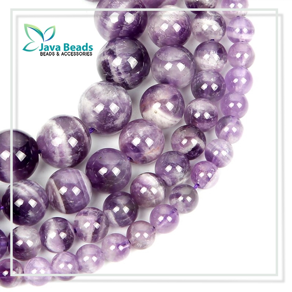 Bahan Gelang Manik Batu Alam Kecubung Amethyst